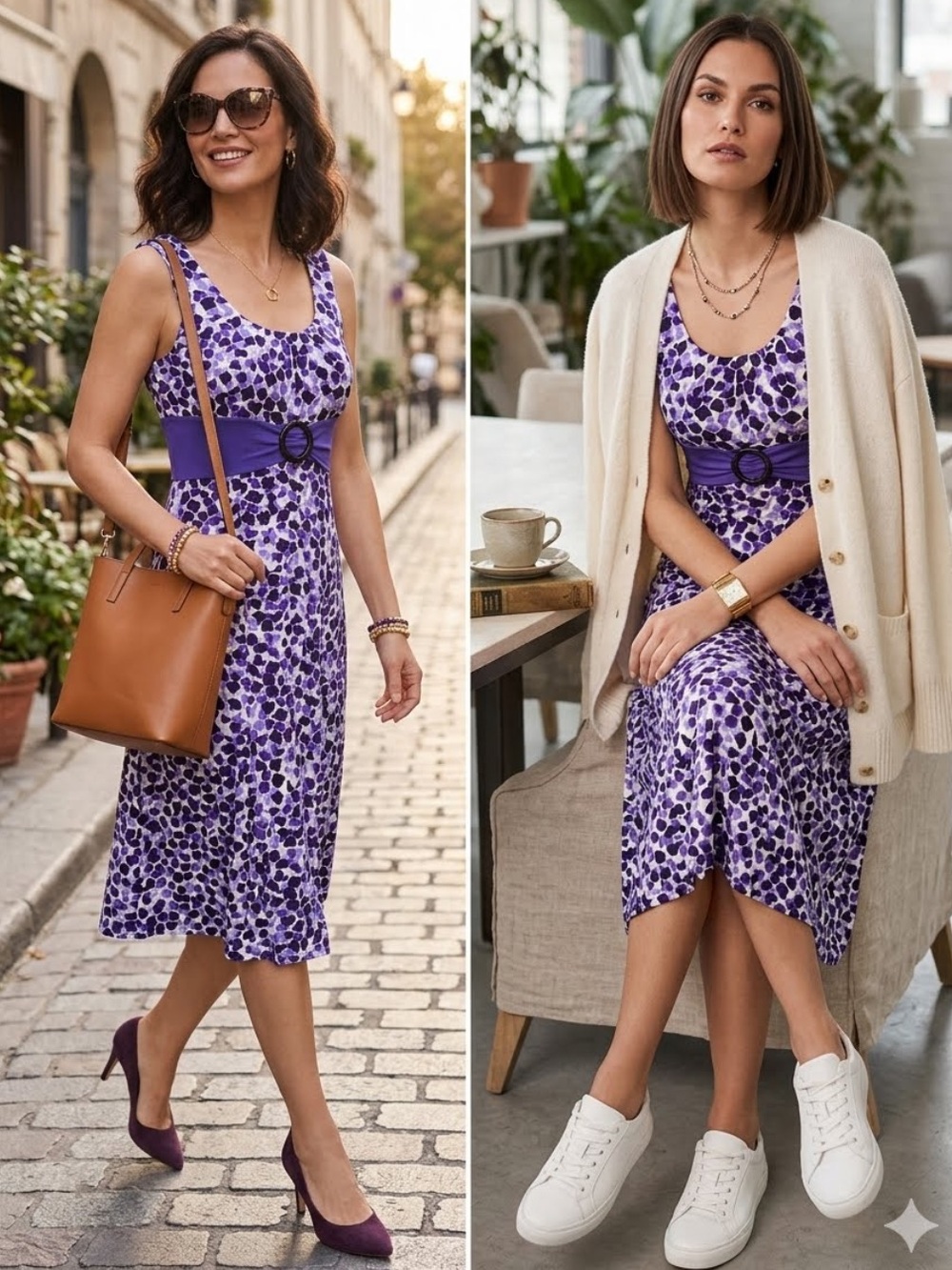 Perceptions Y2K Midi Babydoll Sleeveless Dress Empire Waist Size Small Stretch